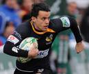 Wasps' Nic Berry takes the ball forward
