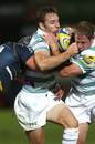 London Irish's Tomas O'Leary finds a resolute defence in his way