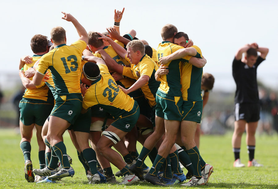 Australia Schools celebrate victory over their New Zealand counterparts