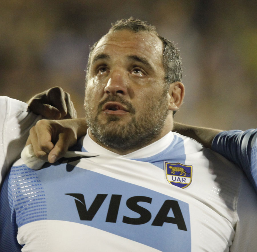 Teary-eyed Argentina prop Rodrigo Roncero lines up for his last international appearance