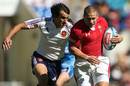 Wales' Geraint Rhys-Jones braces for impact against France