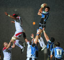 Glasgow's Ryan Wilson claims the lineout ball