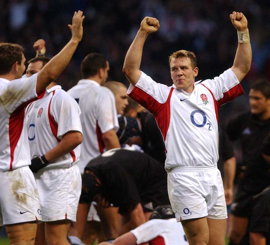 England's Mike Tindall celebrates their win over the All Blacks