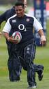 Mako Vunipola is put through his paces in training