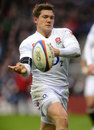 England's Alex Goode wings the ball on