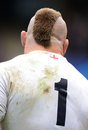 England's Joe Marler shows off his latest haircut