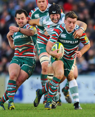 Leicester's George Ford evades the London Irish defence, Leicester Tigers v London Irish, Anglo-Welsh Cup, Welford Road, Leicester, England, November 18, 2012