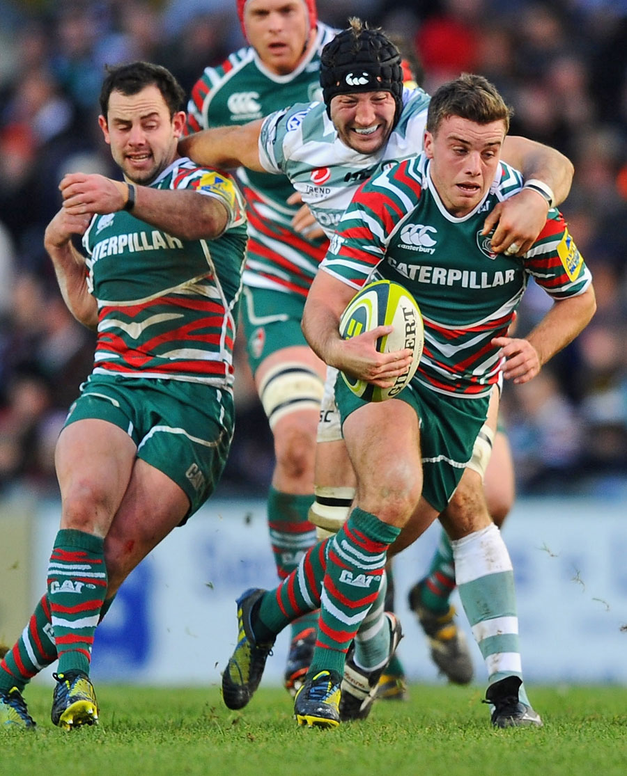 Leicester's George Ford evades the London Irish defence