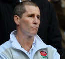 England coach Stuart Lancaster looks pensive