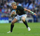 South Africa's Jean de Villiers looks for an opening