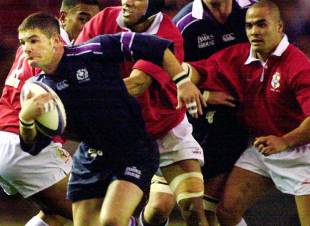 Scotland's Gordon Ross makes a break, Scotland v Tonga, Murrayfield, Scotland, November 10, 2001