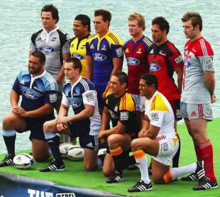 Players from New Zealand's Super 14 sides gather to launch their 2009 kits in Auckland, December 2 2008