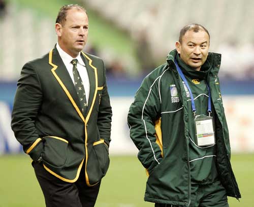 South Africa's coaching team of Jake White and Eddie Jones
