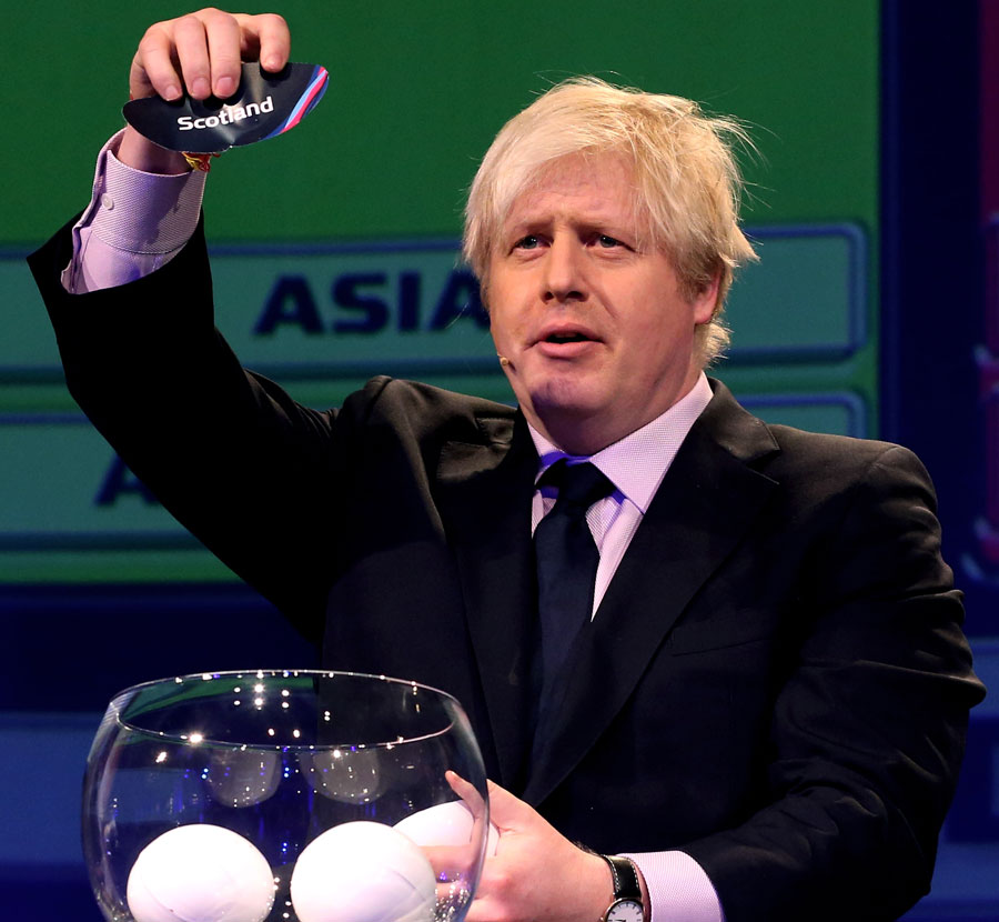London mayor Boris Johnson at the World Cup draw