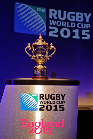 The Webb Ellis Cup, 2015 Rugby World Cup pool allocation draw, Tate Modern, London, England, December 3, 2012