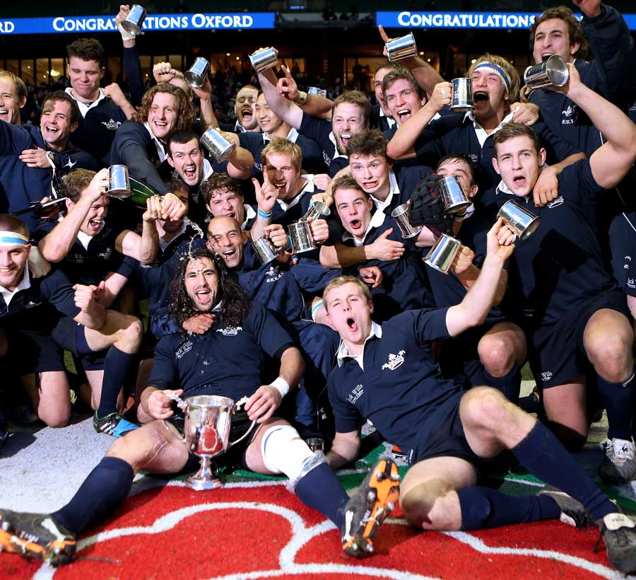 Oxford celebrate their Varsity triumph