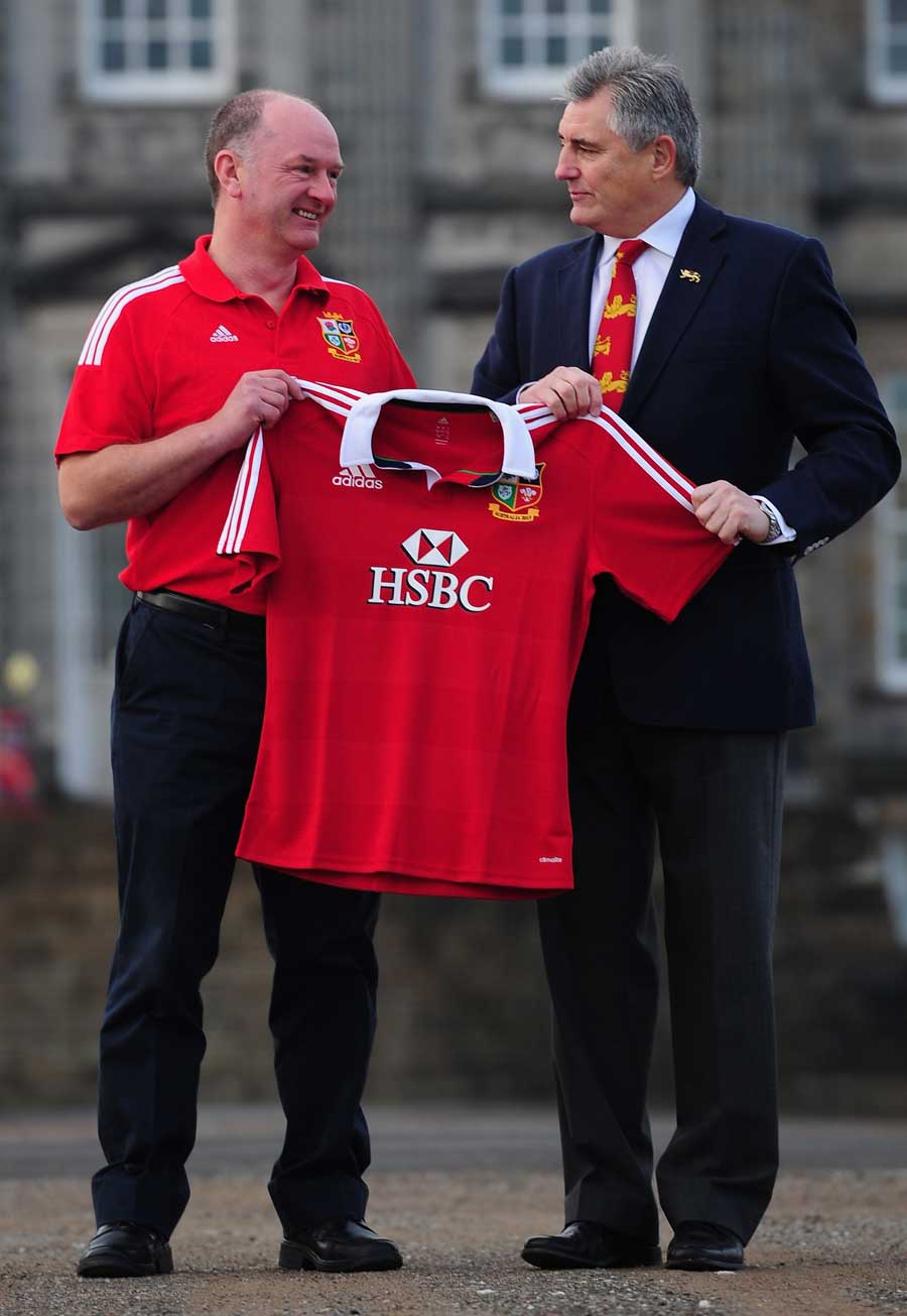 Lions tour manager Andy Irvine stands alongside Dr James Robson