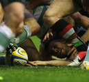 Danny Care reaches out to score a try 