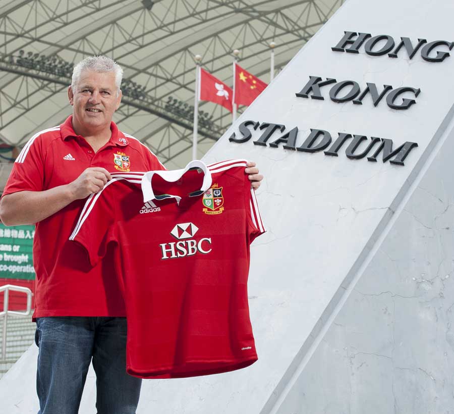 Warren Gatland visits the Hong Kong Stadium ahead of the British & Irish Lions tour