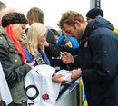 England captain Chris Robshaw signs autographs for fans