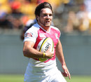 England Sevens' Mat Turner races in to score a try