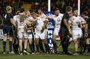 England U20s' Kyle Sinckler is congratulated after forcing a penalty try