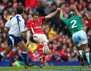 Ireland's Rory Best puts pressure on Wales' Dan Biggar