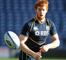 Scotland's Rob Harley warms up for his return to the Test stage