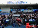 Saracens' Steve Borthwick leads his team out at Allianz Park