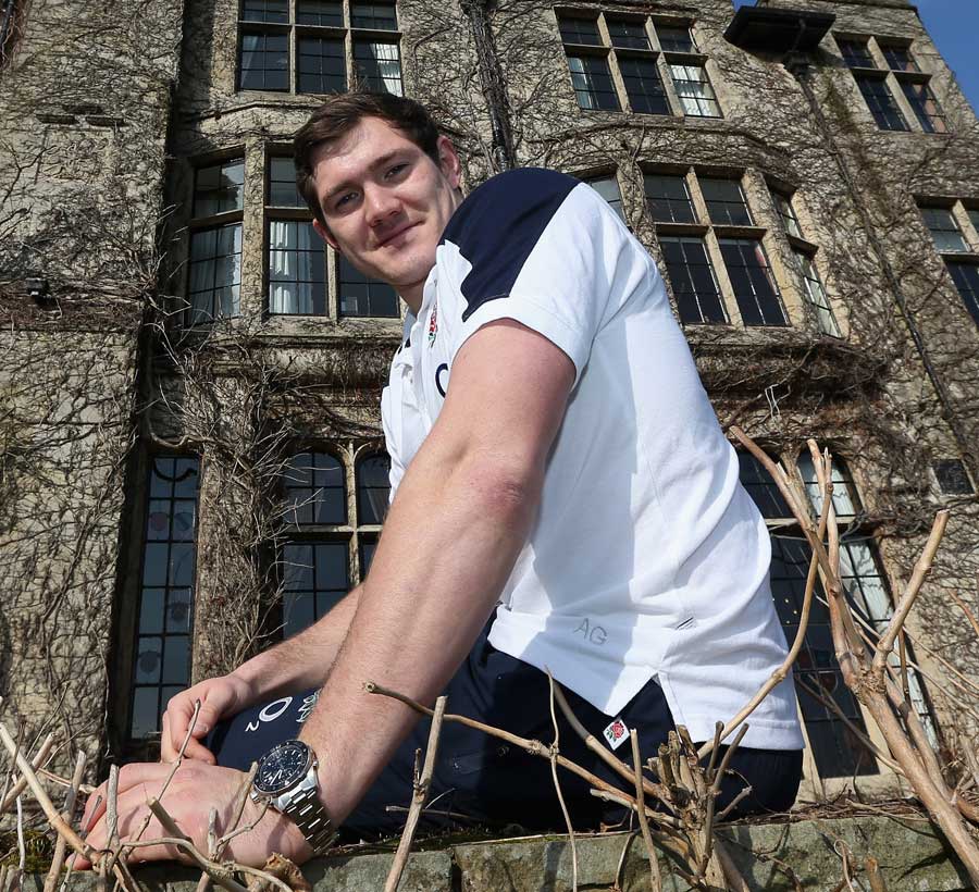 England's Alex Goode poses outside Pennyhill Park