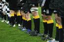 The Barbarians players pictured wearing the socks of Cornwall