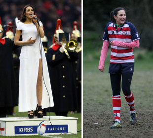 England's official national anthem performer Laura Wright was singing at Six Nations clash with France at Twickenham on Saturday and back in action for Rosslyn Park Ladies on Sunday, February 25, 2013
