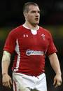 Wales' Gethin Jenkins watches on