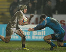 England Under-20's Jack Nowell is confronted by an Italian defender