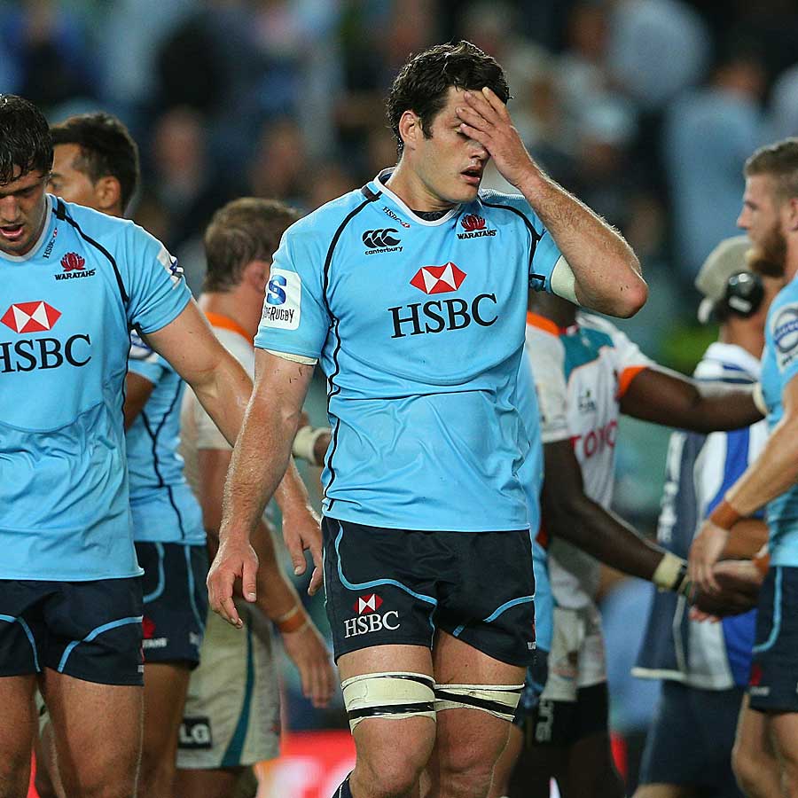 The Waratahs' Dave Dennis reacts after the loss to the Cheetahs