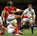 Wales' Mike Phillips puts in the box kick