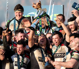 Quins lift the LV= Anglo-Welsh Cup at Sixways, Sale Sharks v Harlequins, LV= Anglo-Welsh Cup Final, Sixways, Worcester, England, March 17, 2013