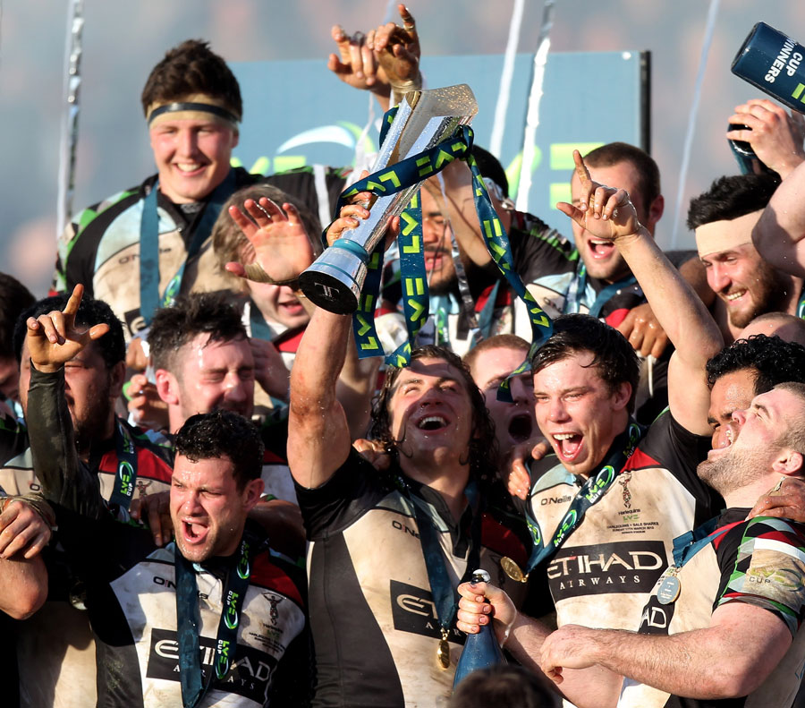 Quins lift the LV= Anglo-Welsh Cup at Sixways
