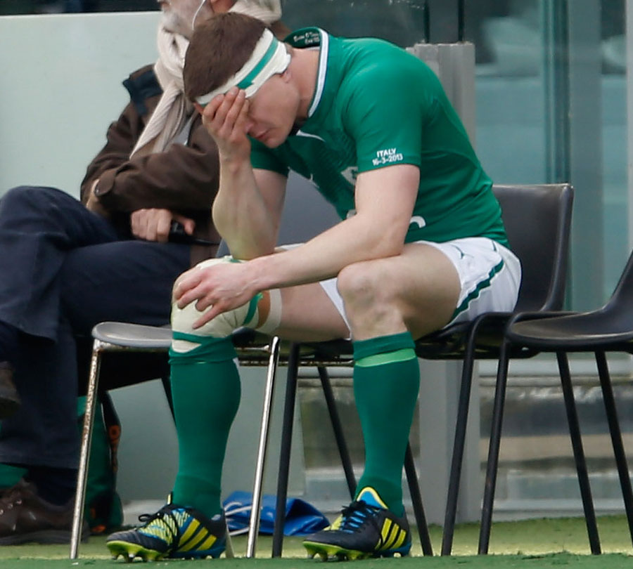 Ireland's Brian O'Driscoll reflects on a yellow card