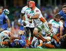 The Cheetahs' Heinrich Brussow passes the ball against the Force