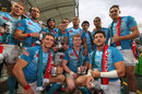 England celebrate winning the Bowl title at the Hong Kong Sevens