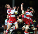 Gloucester's Billy Twelvetrees takes a high ball