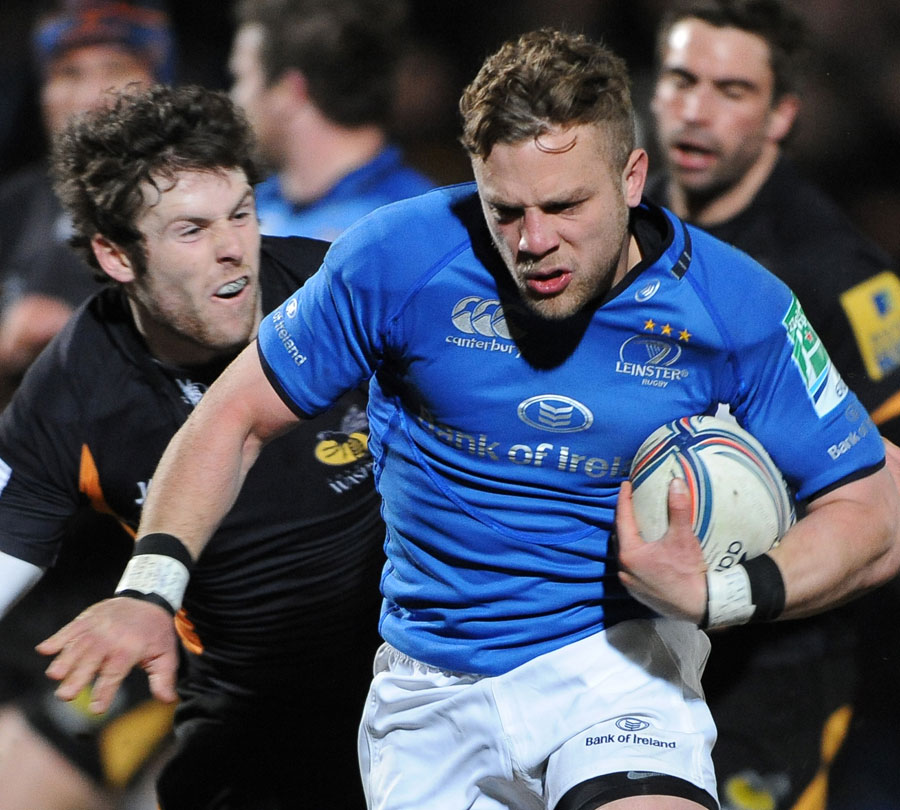 Leinster's Ian Madigan bursts through the Wasps defence