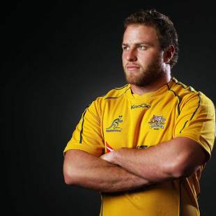 The Brumbies' Dan Palmer poses during a Wallabies portrait session,  Crowne Plaza, Coogee, Sydney, May 30, 2012