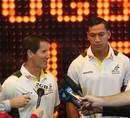 Robbie Deans and Israel Folau field questions from the media