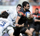 Toulouse's Yoann Huget runs with the ball