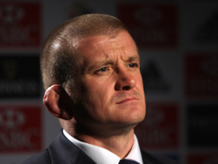 Graham Rowntree, the British and Irish Lions scrummaging coach faces the press during the Lions media briefing at the Heathrow Sofitel in London, England on December 11, 2008.