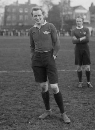 Ronald Poulton pictured while captaining Oxford University against Richmond