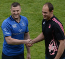 Leinster's Jamie Heaslip and Stade Francais' Sergio Parisse