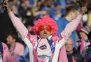 A Stade Francais supporter soaks in the atmosphere